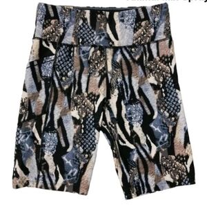 Calvin Klein Women's XS High Rise Fashion Animal Print Bike Shorts! NWT